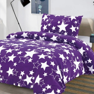 2 dílná sada mikroplyš Stars Purple